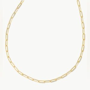 Kendra Scott 22” large pendant chain necklace in 18k gold vermeil